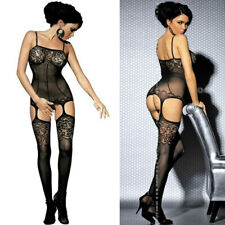 Women's Sexy Lingerie Nightwear Suspenders Crotchless Body Stocking Bodysuit