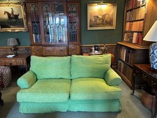 Lime green three seater sofa 