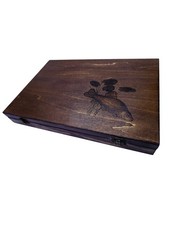 Handmade Float Box. Woodburnt