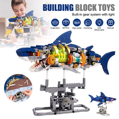 Mechanical shark building set - mechanical,