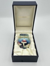 Boxed Moorcroft enamel lidded