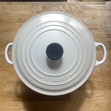 Le Creuset 28 Dutch Oven - Cast Iron - 7.25 qt - Beige Cream Enamel - France
