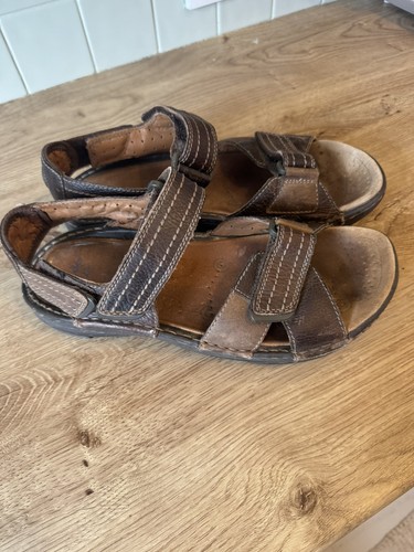 Clarks brown leather sandals - clarks,