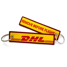 Dhl airlines rbf woven keyring - dhl,