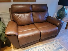 Two seater leather sofa with
