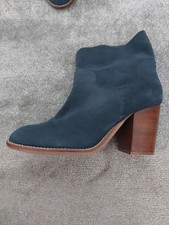 Blue Genuine Leather NINE SAVANNAH MILLER Ankle Boots