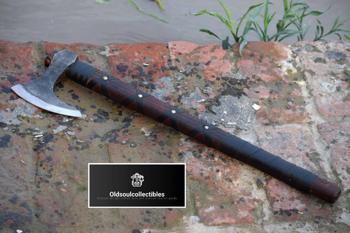 Hand forged camping axe carbon - camping,