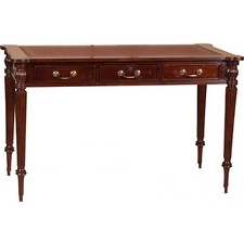 Brown Wooden Desk With Drawers