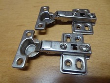 PAIR STAINLESS STEEL KITCHEN CUPBOARD DOOR HINGES FITS 20mm HOLE #19