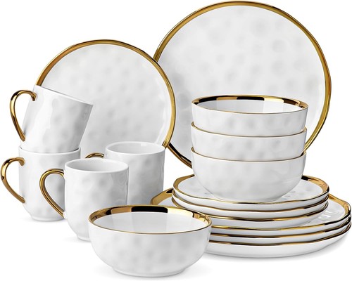 Fancy white gold stoneware - fancy, &