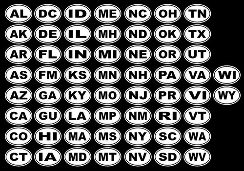 Euro oval any state postal - euro,