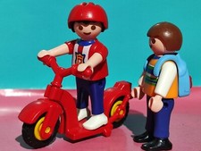 PLAYMOBIL FIGURES KIDS SCOOTER BACKPACK KID CITY PARK GARDEN SKATE