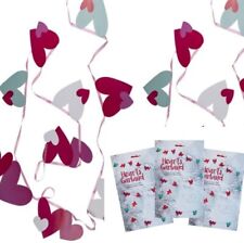3 pack Valentines Day Garland Valentine Decoration Ribbon Bunting - Large Hearts
