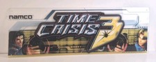 Time Crisis 3 Arcade Marquee Sign Original Vintage Retro 2002 Large 1.5m Length