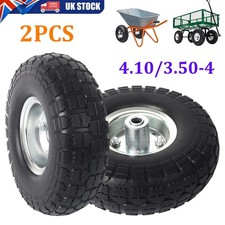 2Pcs 10" Flat Free Solid Tires