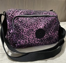KIPLING RETH Pink Leopard print CROSSBODY BAG 