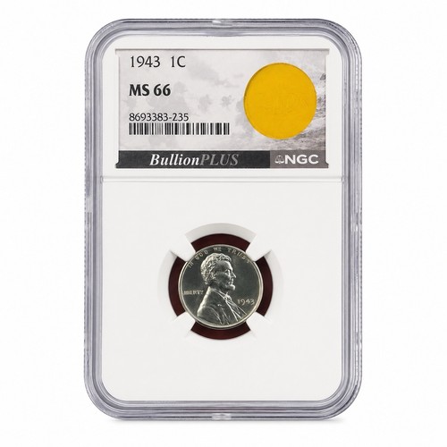 1943 steel penny - 1c, ms66