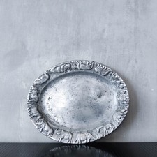 Vintage heavy cast aluminium animal serving dish platter display still life prop