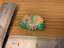 RETRO VINTAGE FLORAL Multi Colour Daisy FLOWER BOUQUET CUTE Button BROOCH badge