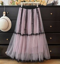 Tulle Midi Skirt with Spots