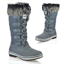 Ladies Womens Mid Calf Waterproof Warm Walking Winter Rain Snow Boots Shoes Size