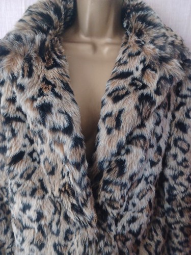 Ladies faux fur coat - fur, size
