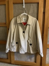 BODEN Swing Coat Tan with Red