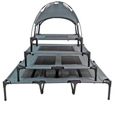 Elevated Dog Bed Pet Mesh Camping Cot Indoor Outdoor Tent with Canopy Cover