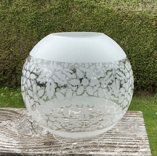 Vintage antique etched clear - etched,