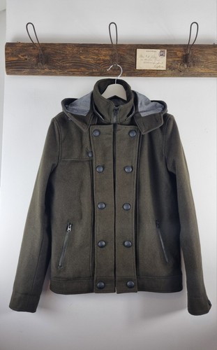 Zara men dark green military - men's,