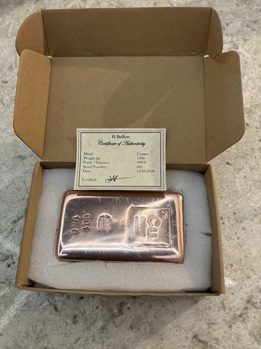 1kg pure 999 copper - 1kg, bullion
