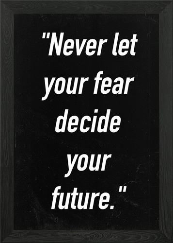 Fearless future quote framed - quote,