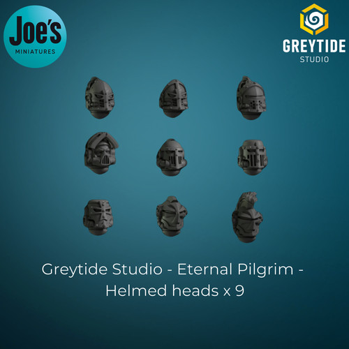 Helmed knight heads - heads,