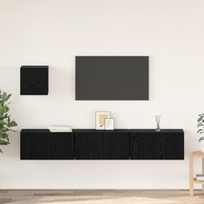 SVV TV Cabinet Set 4 pcs Black oak 60 x 30 x 30 cm Engineered wood