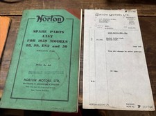 Original Norton 1959 88 99 ES2 50 Spares Parts Book Manual List With Invoice