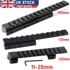 11mm to 20mm Base Scope Mount Dovetail Extend Weaver Picatinny Rail Adapter UK.