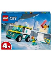 LEGO City Emergency Ambulance and Snowboarder 60403 NEW 2024