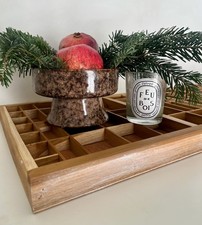 Vintage Letterpress Wooden Printers Tray Curios Display Restored *Christmas Gift