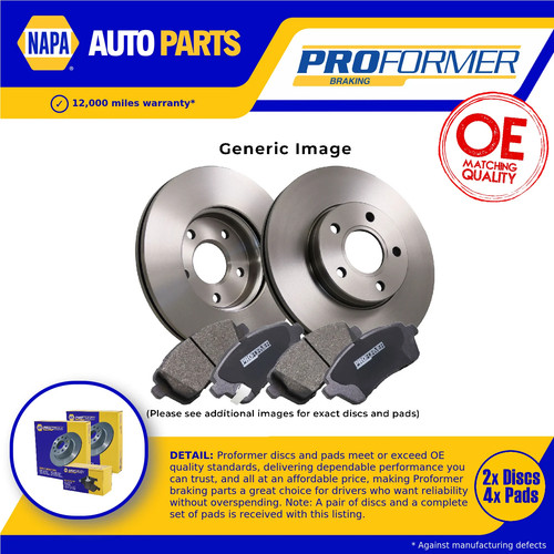 Vented brake discs and - 2x,