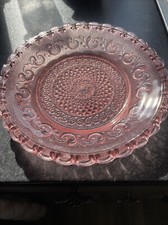 Pink Decorative Glass Plate