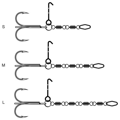 Vmc pike chain stinger - stinger, hooks
