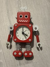Red Robot Clock - With