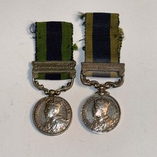 Two British army India miniature medals with Afghanistan & waziristan claps 