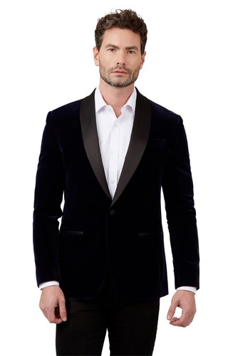 Slim fit smoking jacket navy - slim,