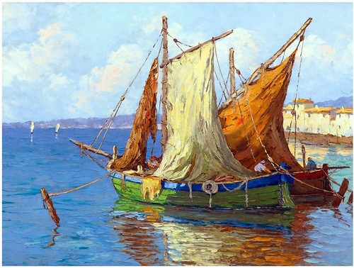 Fishermen lapchine ocean - g.,