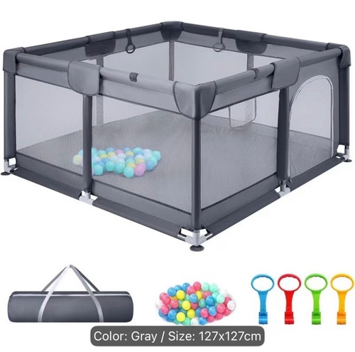 New grey baby playpen - new,