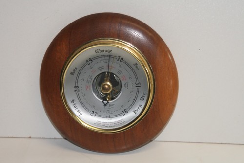 Vintage wooden wall barometer - vintage,
