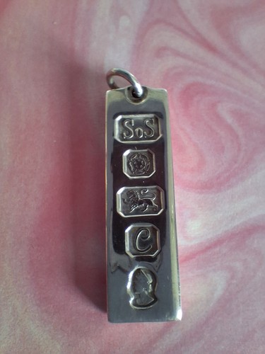 Silver ingot pendant 1977 - silver,