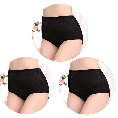 3pcs women high waist satin - 3pcs,