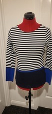 Hobbs, Soft Wool Feel, 100% Cotton, Classic, Timeless, Breton Jumper Xs 8